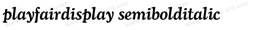 playfairdisplay semibolditalic字体转换